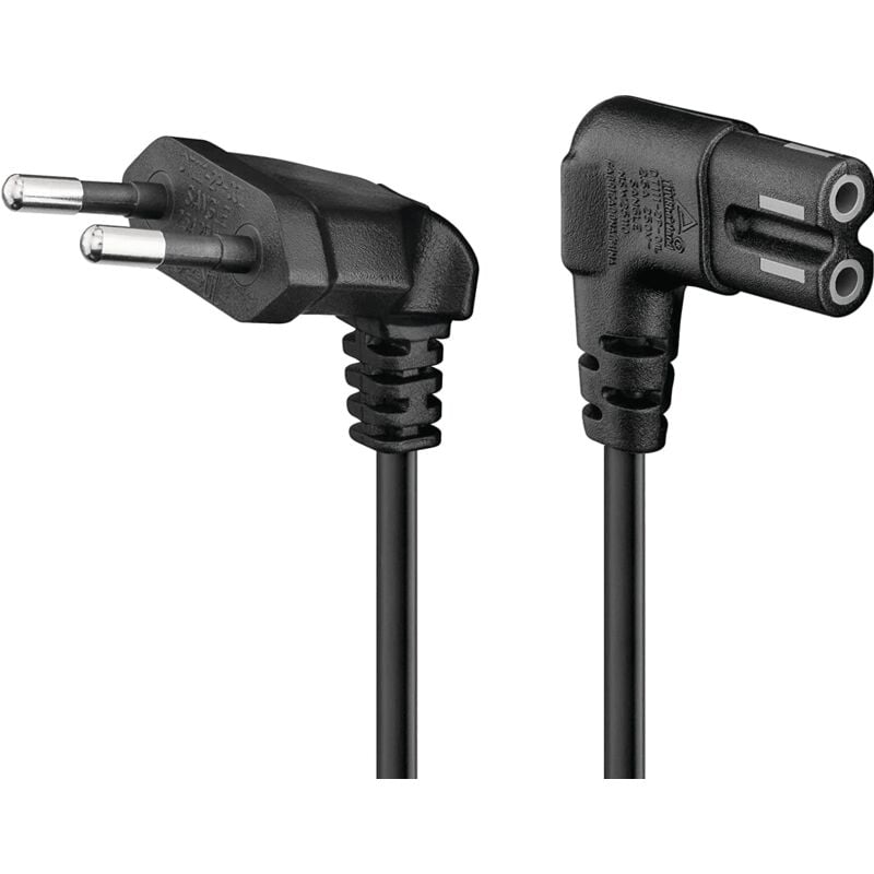 

Cable alimentacion IEC-320 acodado - C7 acodado PlayStation 1 M Negro