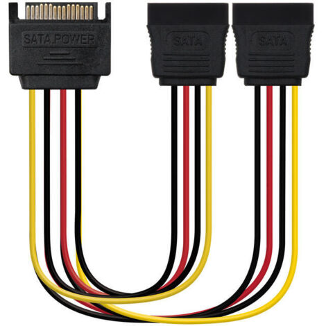 Cable Alimentacion SATA A 2 SATA Duplicador