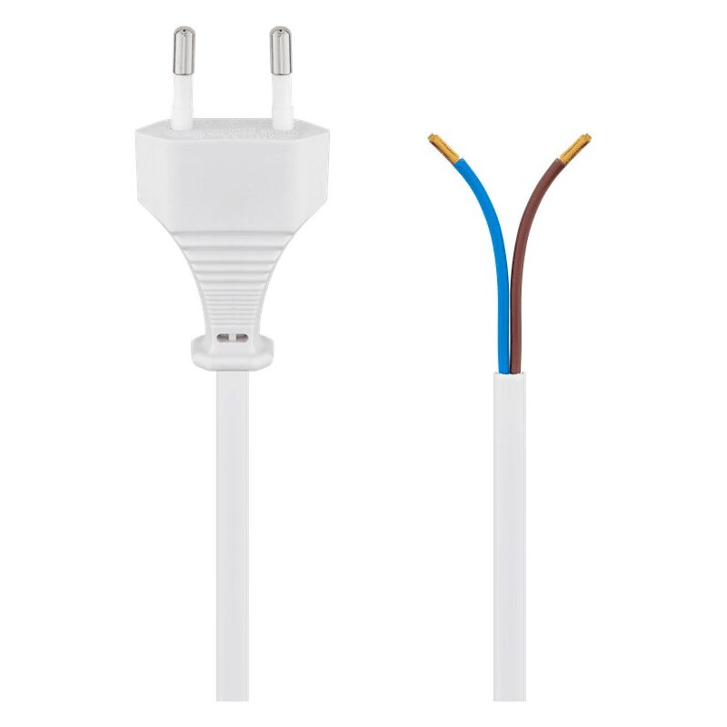 

Cable alimentacion Tipo C CEE7 macho a bornes 2x0.75mm 1.5 M Blanco