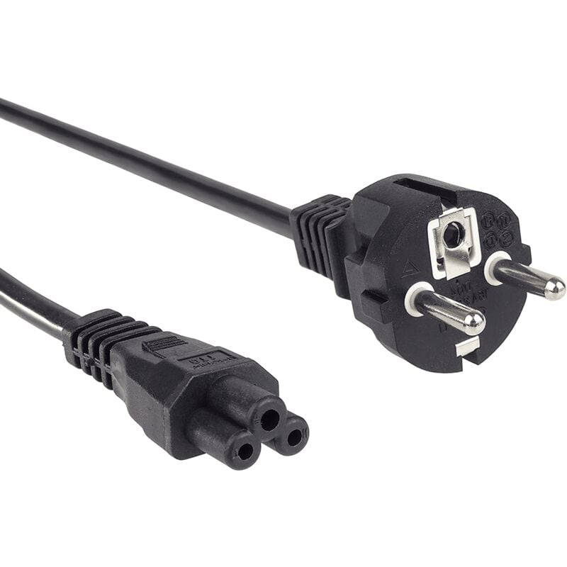 

Cable alimentacion Trebol recto CEE7 - C5 1.8 M Negro