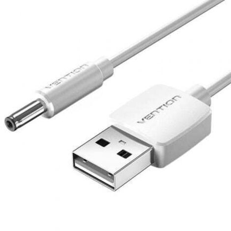 Cable Alimentación Vention CEXWG/ USB Macho - DC 3.5mm Macho/ 1.5m/ Blanco