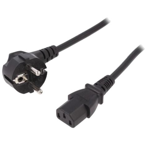 Cable alimentation angulaire vers C13 femelle 5m noir