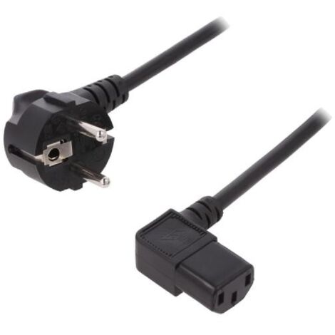 Cable alimentation angulaire vers C13 femelle angle 90