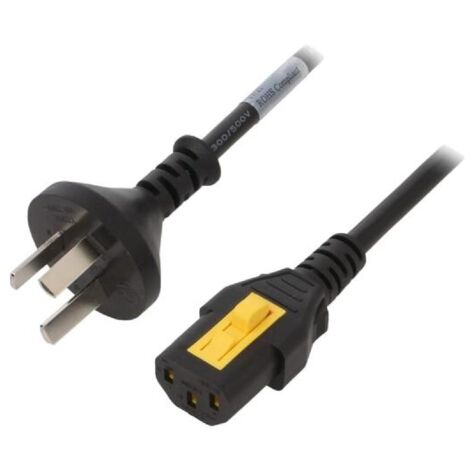 Cable alimentation GB2099 mal vers C13 femelle 2m avec blocage