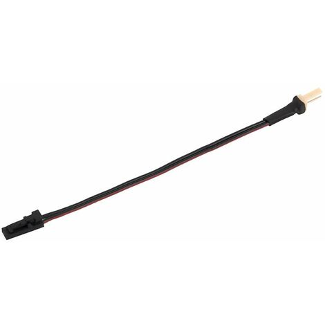 Câble alimentation liaison souple ruban LED 0,1m avec fil électrique noir + rouge prise connecteur mâle (AMP) + femelle (MINI) étanche transformateur