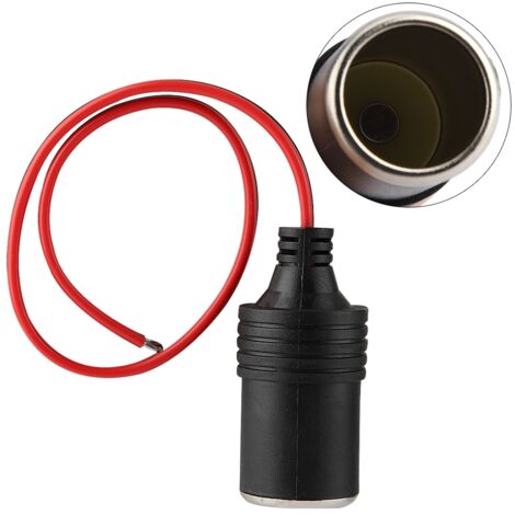 Câble allume-cigare femelle 30cm avec connecteur et adaptateur prise voiture