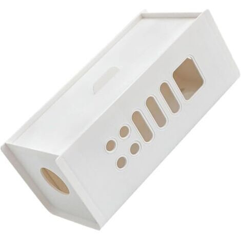 Cable and Plug Storage Box, Plastic Cable Organizer with Multiple Openings for Office