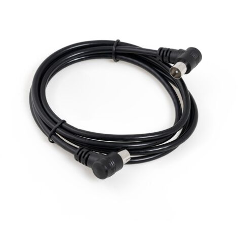 Cable antena conectores acodados 1,5m negro axil
