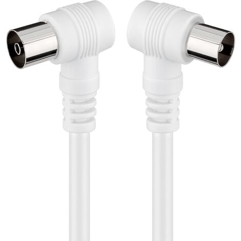 Cable Coaxial Antena TV 75 Ohms (2.5m/Blanco) - Cablematic