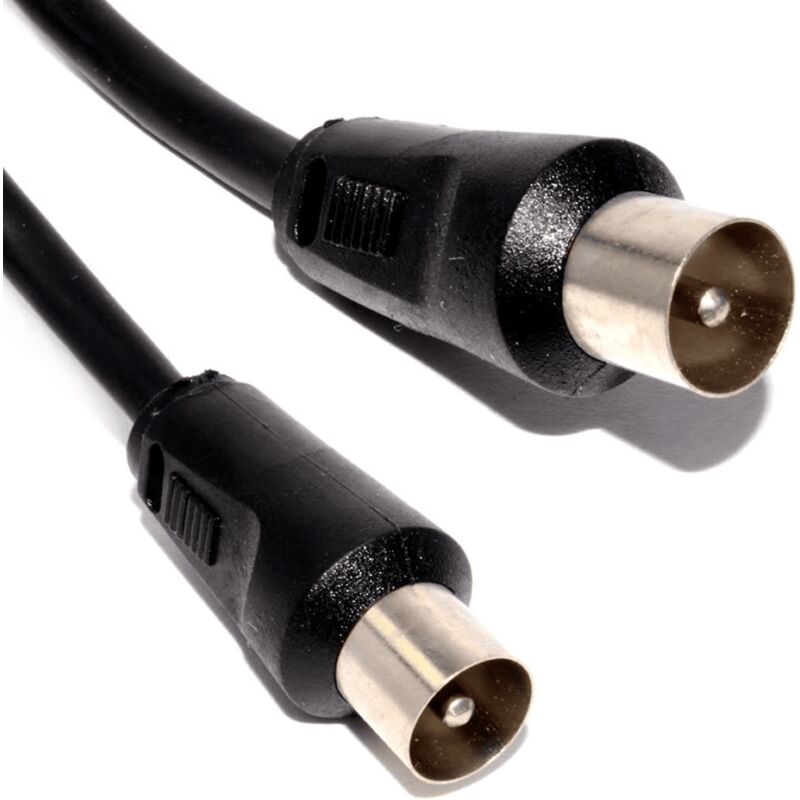 

Cable antena de TV de 75 Ohm macho 2.5 M Negro