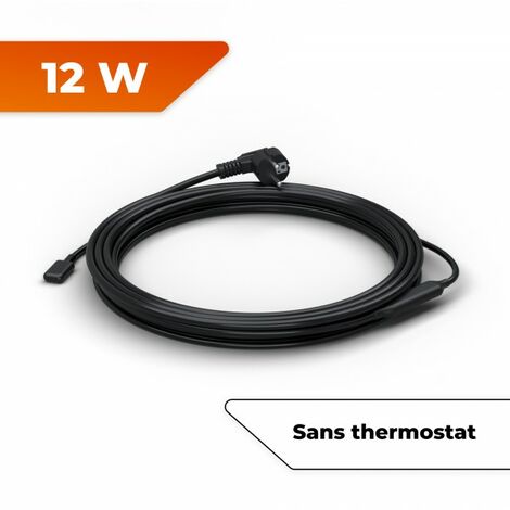 Câble antigel autolimitant 12W/m sans thermostat - sans thermostat