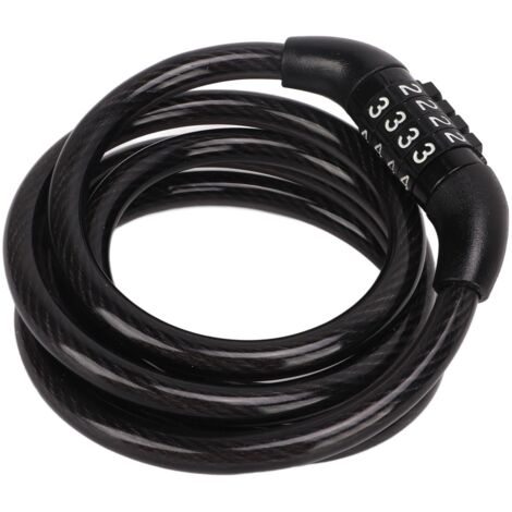 Câble Antivol à Code 4 Chiffres pour Vélo, Scooter, Moto, Portail et Clôture Sécurisé