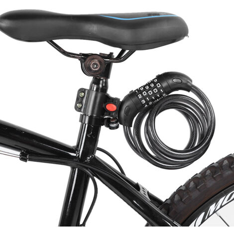 Câble antivol codé pour vélo électrique et VTT, serrure à combinaison portable et fixe