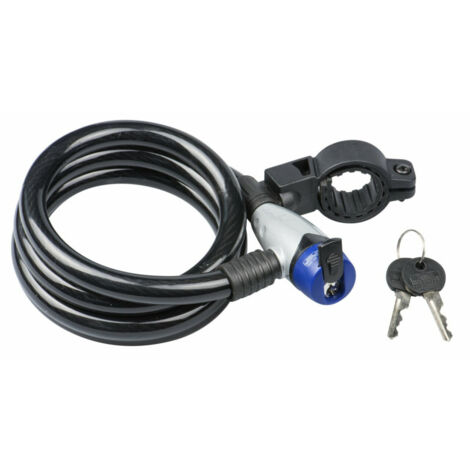 Câble antivol en spirale à clés 1550 longueur 150mm BURG 18060 0