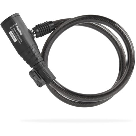 CÂBLE ANTIVOL POUR VÉLO, 65 CM, NOIR HAMA