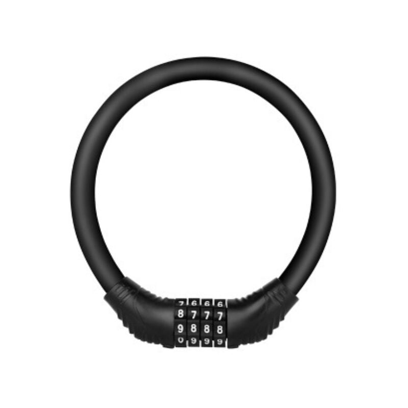 Câble antivol pour vélo avec code Noir