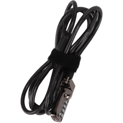 Câble antivol réinitialisable à code 4 chiffres pour ordinateur, bureau, projecteur et écran LCD
