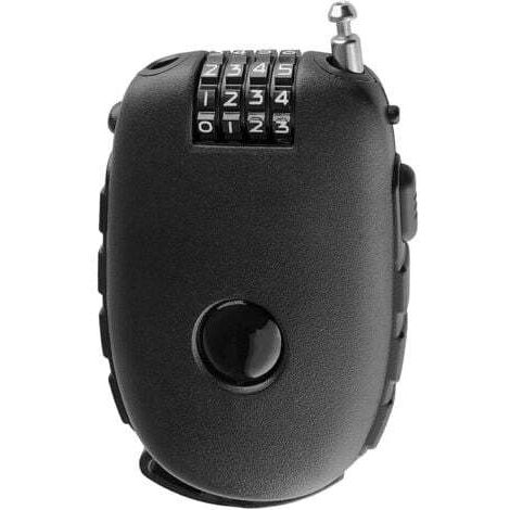 Câble Antivol Rétractable à Combinaison à 4 Chiffres,Antivol à câble 130cm,Antivol Casque Moto,Antivol Selle Velo,Avec Code Chiffré,pour Sécuriser Les Bagages,Les Skis,Les Casques(Noir)