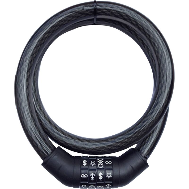 Sps 100 Câble antivol noir fermeture à combinaison avec symboles - Security Plus