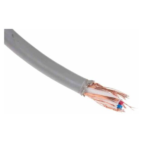 Câble audio 1 paire , 0,14 mm² Blindé Semi-conducteur, Multiconducteur, gaine Gris