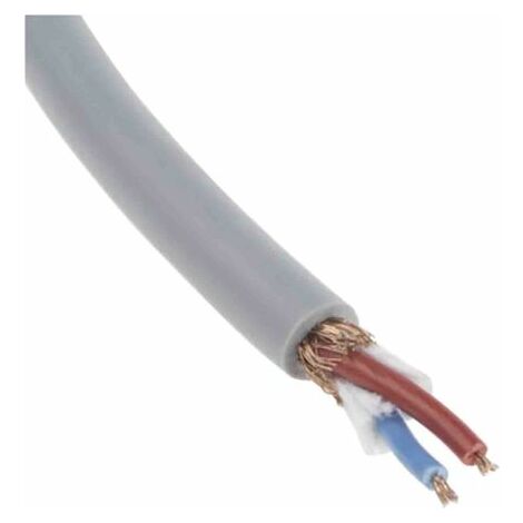 Câble audio 1 paire , 0,22 mm² Blindé, Multiconducteur, gaine Gris