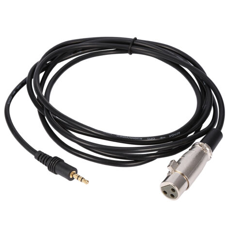Câble audio 10FT XLR femelle vers Jack 3.5mm mâle pour microphone stéréo