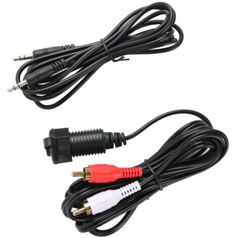 Câble Audio 2m 3.5mm vers 3 RCA pour Autoradio, Voiture, Bateau, Moto