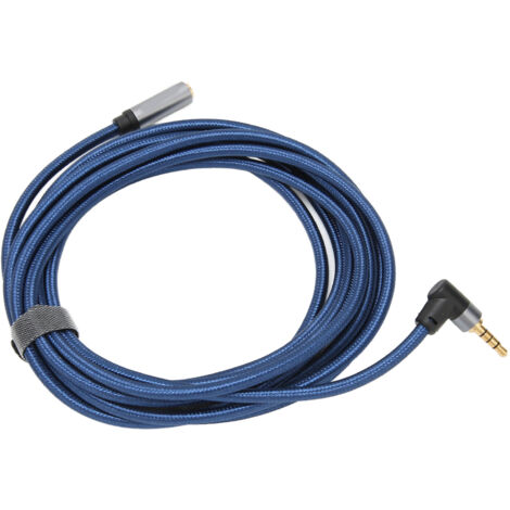 Câble Audio 3.5mm Femelle vers Mâle 4 Pôles Angle Droit 90° Longueur 3m / 9.8ft
