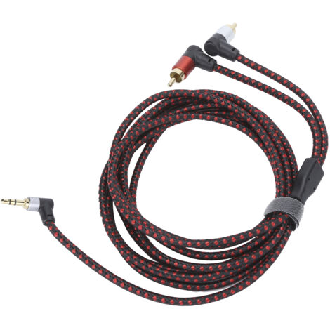 Câble Audio 3.5mm Jack Mâle à 2 RCA Mâle 3 mètres pour Enceintes, DVD et Système Home Cinéma