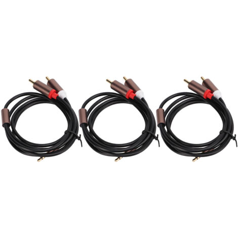 Câble Audio 3.5mm Jack Mâle vers 2 RCA Mâle, Haute Fidélité, pour Enceintes et Home Cinéma