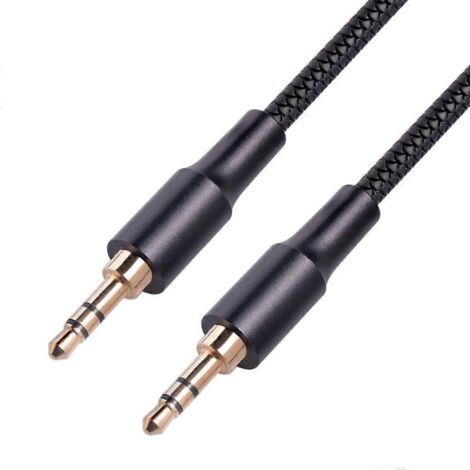Câble Audio 3.5mm Mâle à Mâle Haute Fidélité 1m - Cordon Aux pour Haut-Parleur