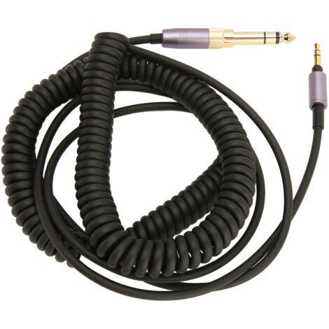 Câble audio 3.5mm rétractable à ressort, 5 mètres, noyau OFC pour autoradio, tablette et ordinateur