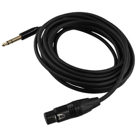 Câble audio 5 mètres XLR avec prise jack 6,5 mm vers XLR femelle