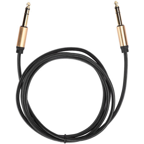 Câble audio 6.5mm mâle à mâle gainé, durable en alliage d'aluminium de haute qualité