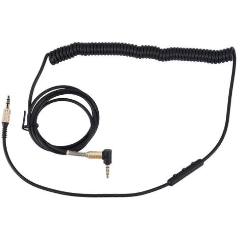Câble audio à ressort, cordon de ligne, moniteur, casque Bluetooth (comme illustré)