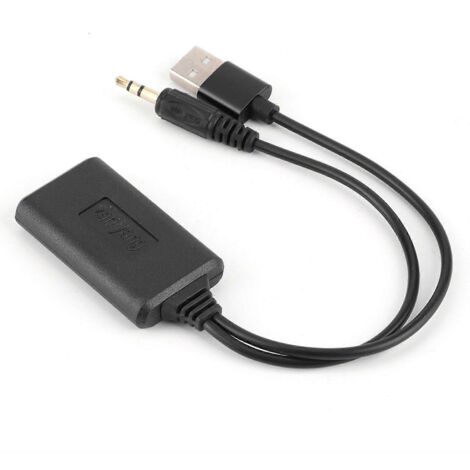 Câble audio AUX 3.5mm/0.14in, adaptateur récepteur Bluetooth sans fil, stéréo HIFI pour voiture, accessoire auto, transmission musique haute qualité.