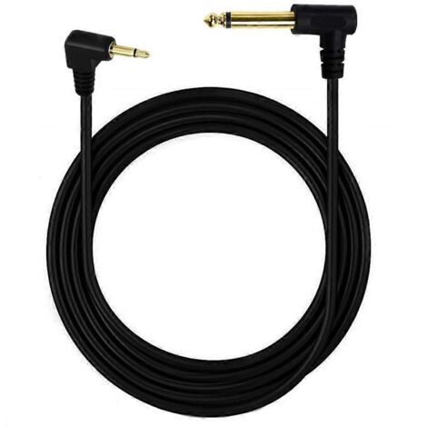 Câble audio auxiliaire de 1,8 m avec prise jack 3,5 mm vers 6,5 mm et connecteur plaqué or pour table de mixage/amplificateur.