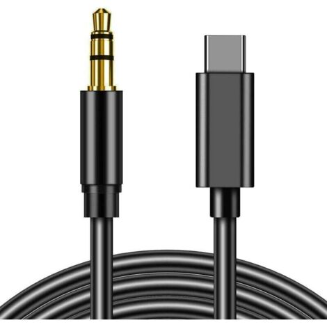 Câble audio auxiliaire USB-C vers jack 3,5 mm, compatible avec iPhone 16/16 Pro Max/15/15 Pro, Galaxy S24/S24 Ultra/S23/S22/Z Fold 5, Pixel 8/7/6