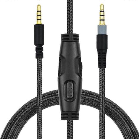 Câble audio de haute qualité pour casque HyperX Cloud - Câble de remplacement avec interrupteur