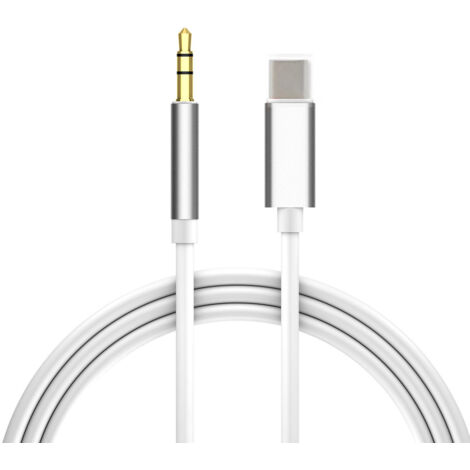 Câble audio de type C vers 3,5 mm Câble audio AUX pour casque audio de voiture Adaptateur numérique tressé