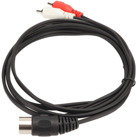 Câble audio DIN 5 broches mâle à 2 RCA mâle pour platine vinyle, lecteur CD, ampli, avec gaine PVC souple