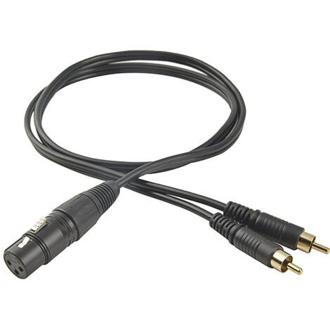 Câble audio double RCA femelle vers 2 RCA mâles  câble audio XLR femelle vers amplificateur de mixage 2 voies pour haut-parleurs AV