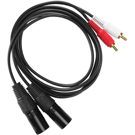 Câble Audio Double XLR Mâle vers Double RCA pour Système Stéréo HiFi