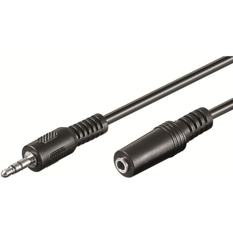 CABLE AUDIO ESTEREO EWENT JACK 3,5mm MACHO A 3,5mm HEMBRA 3m