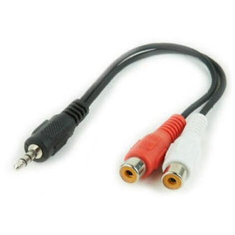Cable Audio GEMBIRD Conector 3,5MM A 2X RCA 0,2M