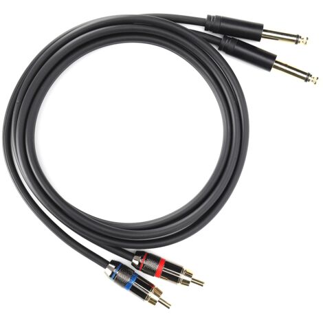 Câble audio JORINDO JD6093 6.35mm mâle vers double RCA mâle 1.5m pour connexion stéréo