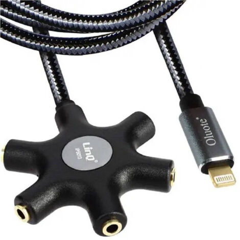 Câble Audio Lightning Vers Adaptateur 5 Jack Femelle 5 En 1 5 Mètres Ip5050