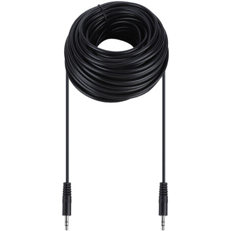 Câble audio mâle en cuivre de 3,5 mm vers blindé pour haut-parleurs et casque 20 m