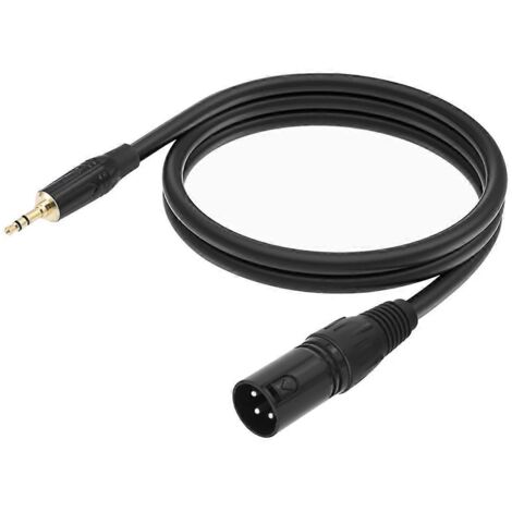 Câble audio microphone mâle 3,5 mm vers XLR, 300 cm