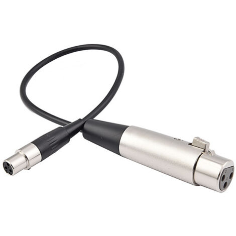 Câble audio/microphone pour caméscope, mini XLR femelle 3 broches vers XLR femelle 3 conducteurs